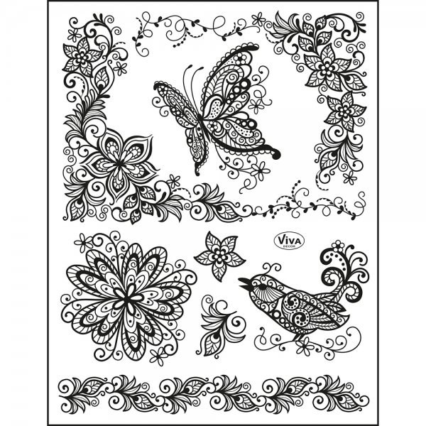 Viva Decor - Clear Stamp - Scribble Butterfly