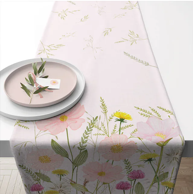 Ambiente - Tafelloper 40x150cm - Pastel flowers pink