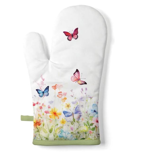 Ambiente - Ovenwant 18x30cm - Butterflies in field white