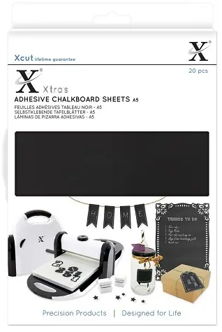 Xcut Xtras' A5 Adhesive Chalkboard Sheets (20pcs)