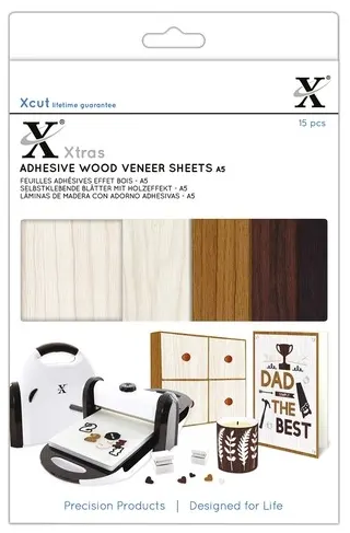 Xcut Xtra A5 Adhesive Wood Effect Sheets (15pcs) (XCU 174411)