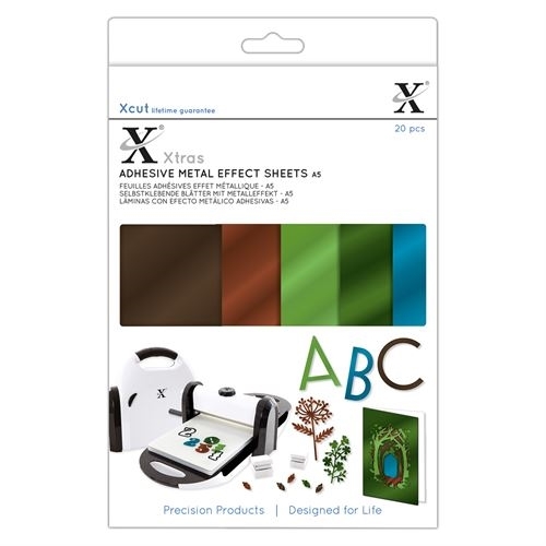Xcut Xtra A5 Adhesive Metall Effect Sheets Naturals (20pcs) (XCU 174421) Xcut Xtra A5 Adhesive Metall Effect Sheets Naturals (20pcs) (XCU 174421)