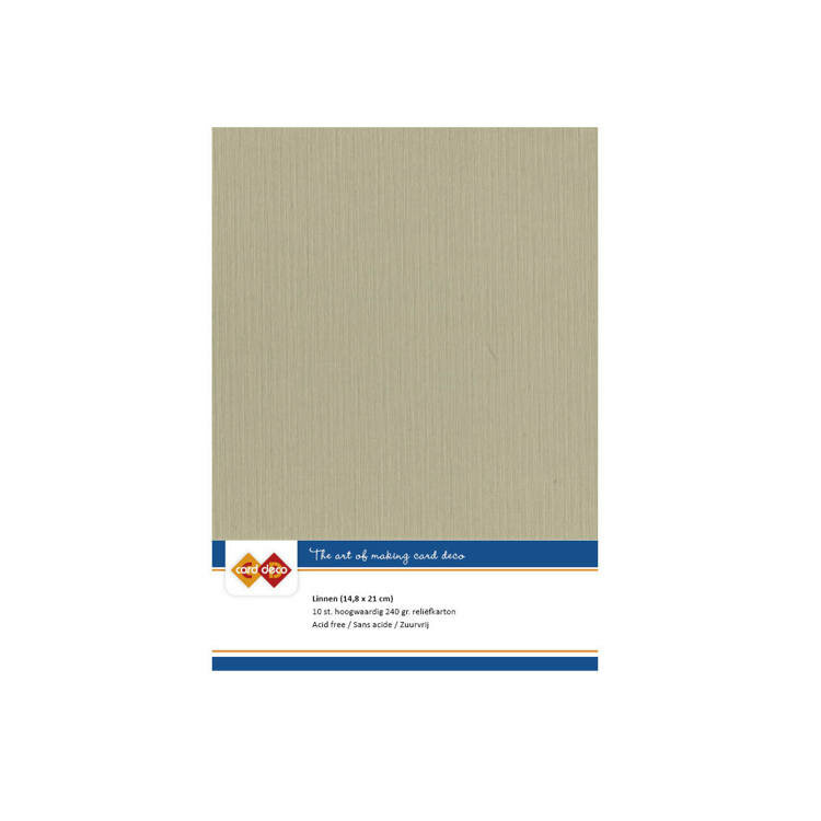 Card Deco Linnenkarton Taupe 14,8 x 21 cm - LKK-A553 Card Deco Linnenkarton Taupe 14,8 x 21 cm - LKK-A553