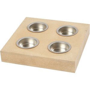 MDF - Vierkanten waxinelichthouder - 16.5x16.5cm MDF - Vierkanten waxinelichthouder - 16.5x16.5cm
