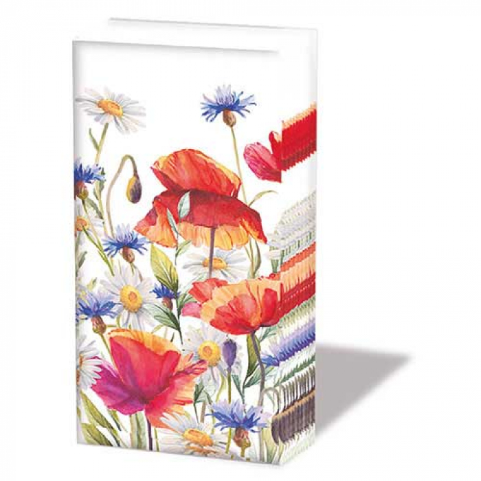 Ambiente Zakdoeken - Poppies and cornflowers