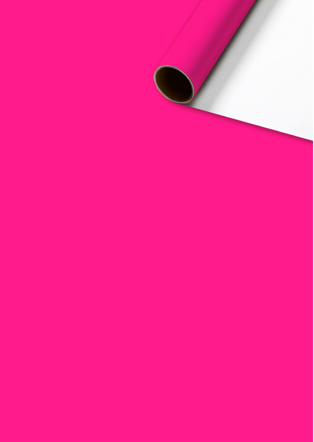 Stewo - Cadeaupapier 70 x 500 cm - Uni - Roze - Fuchia
