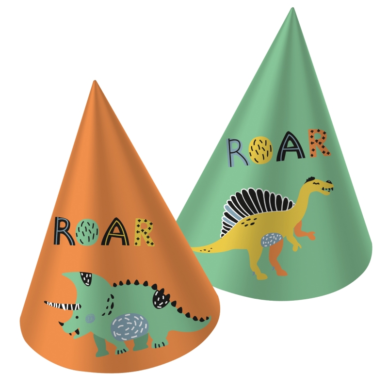 Folat - Hoedjes - Dino Roars - 6 stuks Folat - Hoedjes - Dino Roars - 6 stuks