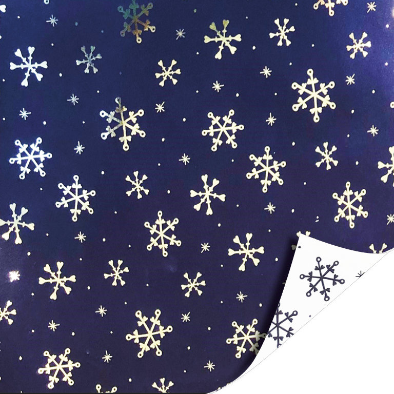 2 Rollen Inpakpapier 30x200cm - Metallic - Sneeuwvlok Blauw Zilver 2 Rollen Inpakpapier 30x200cm - Metallic - Sneeuwvlok Blauw Zilver