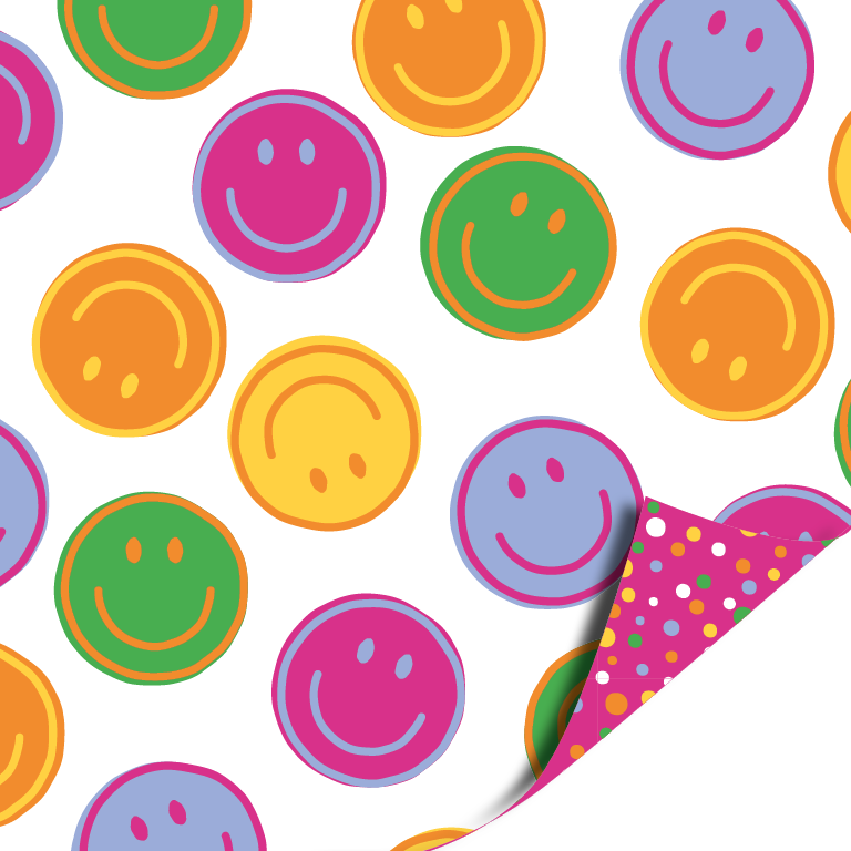 Cadeaupapier 70x200cm - Smiley multicolor