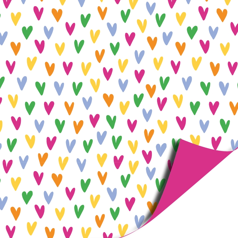 Cadeaupapier 70x200cm - Lots of love multicolor Cadeaupapier 70x200cm - Lots of love multicolor