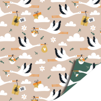 Cadeaupapier 70x200cm - Ooievaar