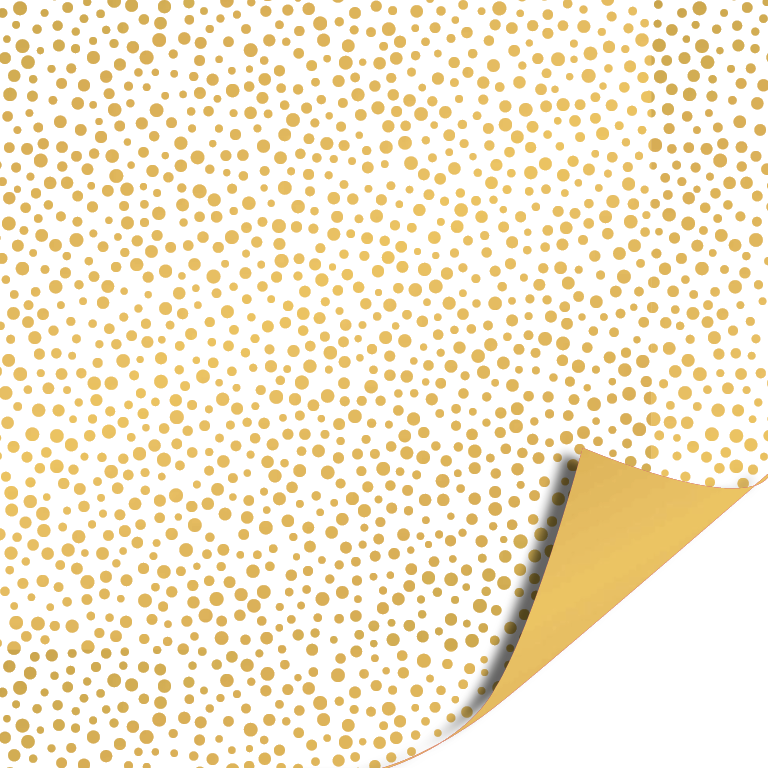 Cadeaupapier 70x200cm - Luxury dots white/gold Cadeaupapier 70x200cm - Luxury dots white/gold