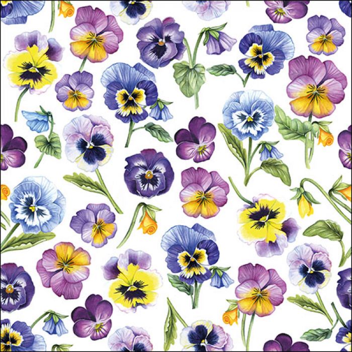 Lunch servet per stuk - Pansy All Over