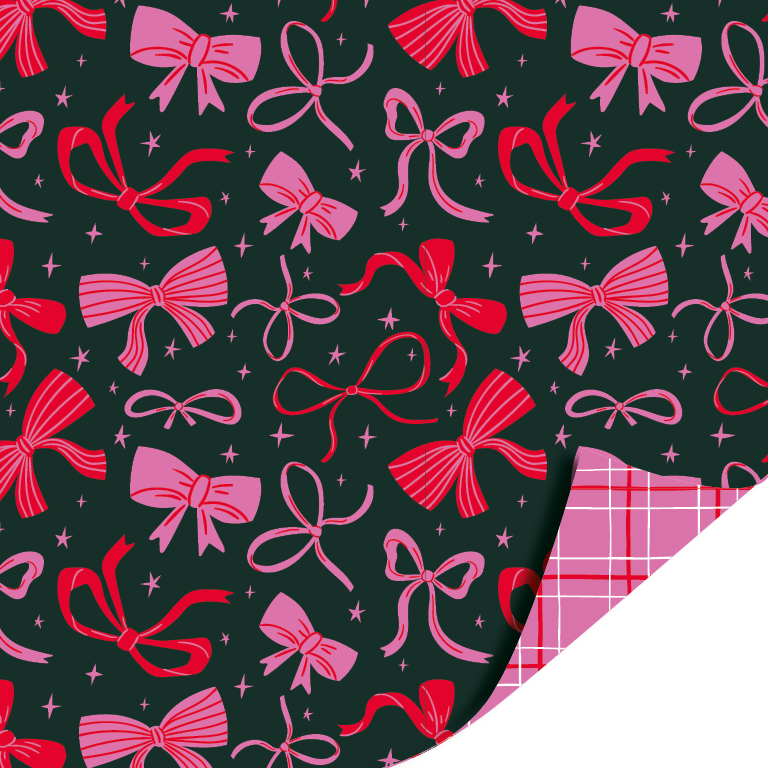 Cadeaupapier 70 cm - Colorful Christmas - Christmas bows Cadeaupapier 70 cm - Colorful Christmas - Christmas bows