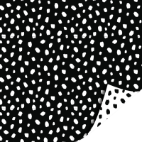 Cadeaupapier 70 cm - Basic - Zwart - Wit - Stippen