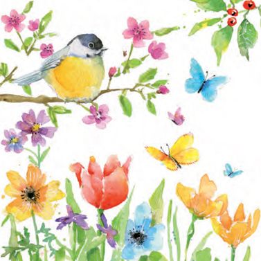 Lunch servet per stuk - Spring Bird Lunch servet per stuk - Spring Bird