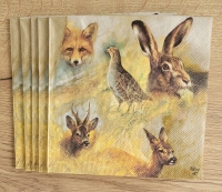 Lunch Servet per stuk - Wild Animals Collage