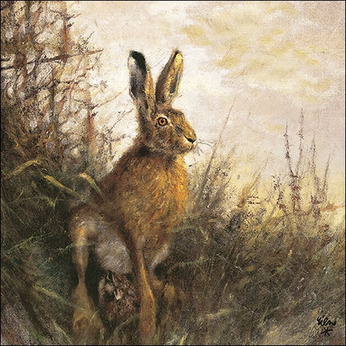Lunch Servet per stuk - Portrait Of Hare Lunch Servet per stuk - Portrait Of Hare