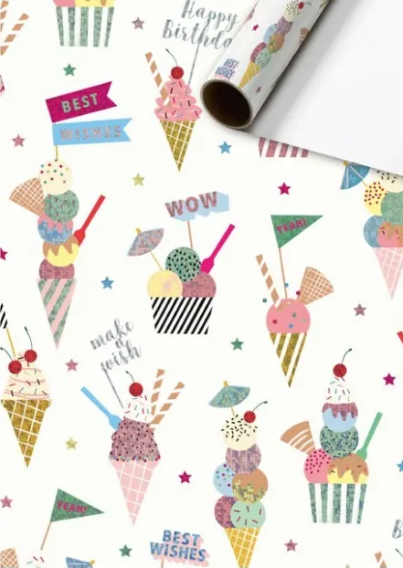 Stewo Cadeaupapier 70 cm - Gelato - IJsjes Stewo Cadeaupapier 70 cm - Gelato - IJsjes