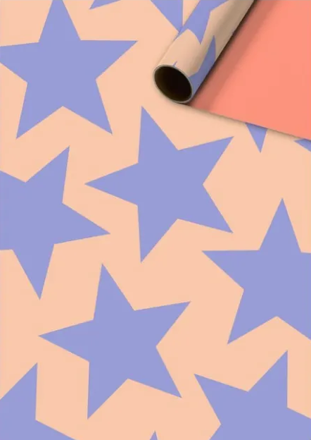 Stewo Cadeaupapier 70 cm - Giada - Sterren - Pastel oranje Stewo Cadeaupapier 70 cm - Giada - Sterren - Pastel oranje