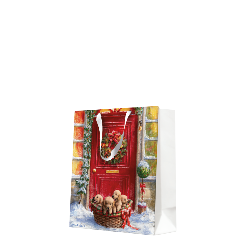 PAW Cadeautas 20x25x10 cm - Basket with puppies - Medium PAW Cadeautas 20x25x10 cm - Basket with puppies - Medium