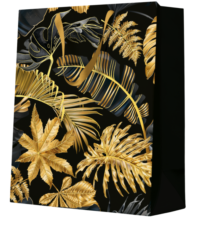 PAW Cadeautas 26,5x33,5x13cm - Gold Leaves - Large PAW Cadeautas 26,5x33,5x13cm - Gold Leaves - Large