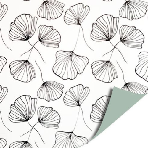 Kleine rol cadeaupapier 30x200 cm - Celebrate Nature - Wit - Zwart Kleine rol cadeaupapier 30x200 cm - Celebrate Nature - Wit - Zwart