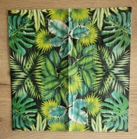 Lunch Servet per stuk - Tropical Leaves Black