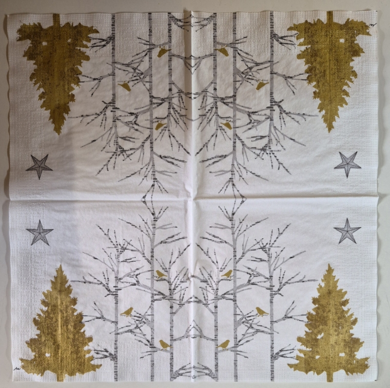 Lunch servet per stuk - Mystic Tree White Lunch servet per stuk - Mystic Tree White