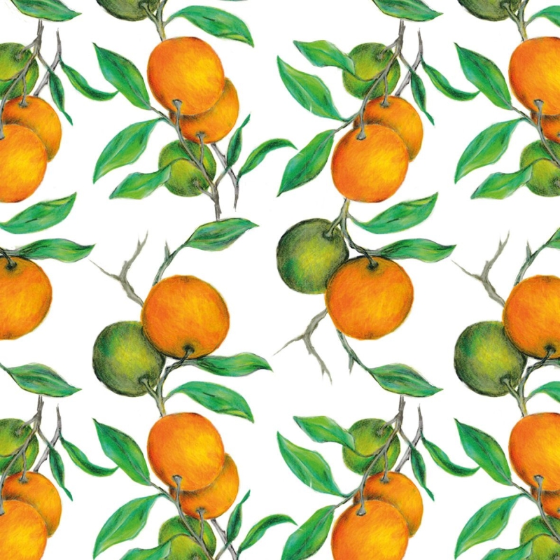 Lunch servet per stuk - Beautiful Oranges Lunch servet per stuk - Beautiful Oranges