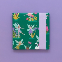 Cadeaupapier 30x200 cm - Fairy Tale Jade Blue - Lilac - 2 stuks