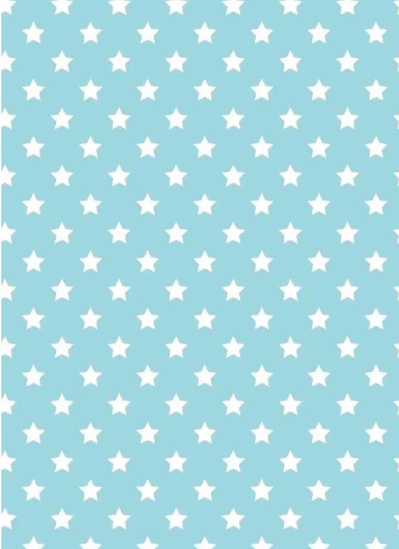 Cadeaupapier 30x200 cm - Stars Baby Blue - 2 stuks