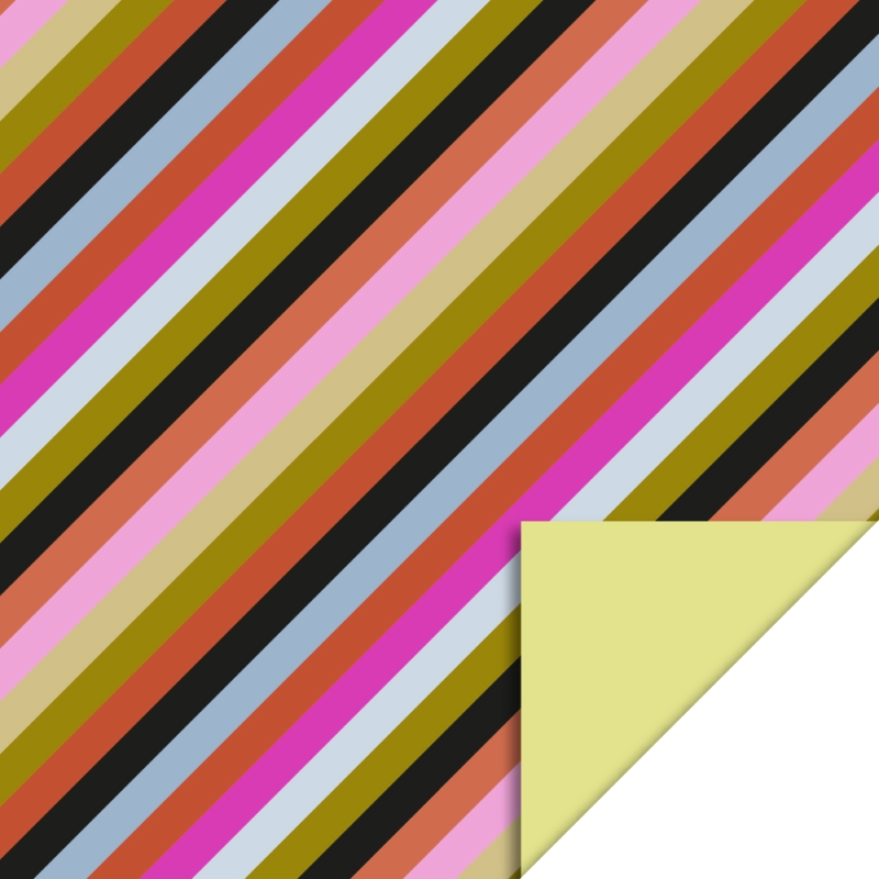 Cadeaupapier 70x300 cm - Multi Stripes Yellow