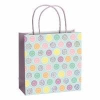 Cadeautas 20x8x20 cm - Nea - Smiley - Bloemen - 3 stuks