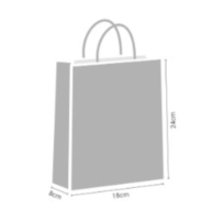 Cadeau tassen 18x8x24 cm - Kerst - Rood - Wit - 5 stuks