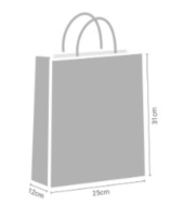 Cadeau tassen 25x11x32 cm - Kerst - Zwart - Goud - 5 stuks