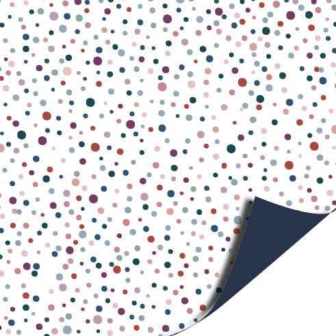 Cadeaupapier 50x300 cm - Confetti Feest Denim AZ Donkerblauw