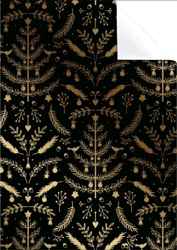 Cadeaupapier 30x200 cm - Baku - Kerst - 2 stuks Cadeaupapier 30x200 cm - Baku - Kerst - 2 stuks