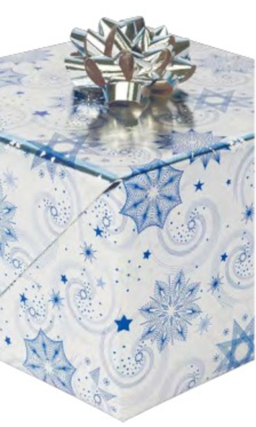 Cadeaupapier 70x200 cm - Kerst - Blauw - Zilver Cadeaupapier 70x200 cm - Kerst - Blauw - Zilver