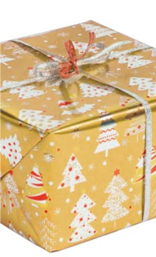 Cadeaupapier 70x200 cm - Kerst - Goud Cadeaupapier 70x200 cm - Kerst - Goud