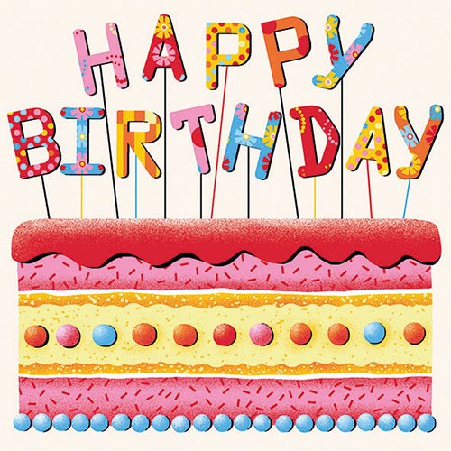Lunch Servetten  - Birthday Cake
