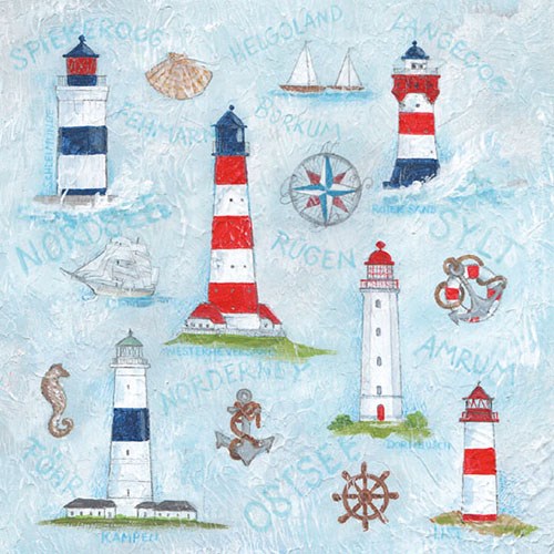 Lunch Servetten - Maritime Ornaments