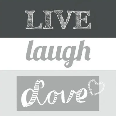 Lunch Servetten - Live, laugh and Love - Grey