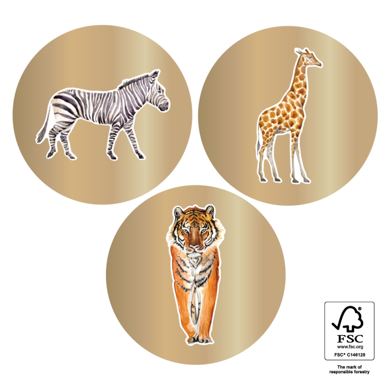 Cadeau stickers - Jungle - 3 stuks Cadeau stickers - Jungle - 3 stuks