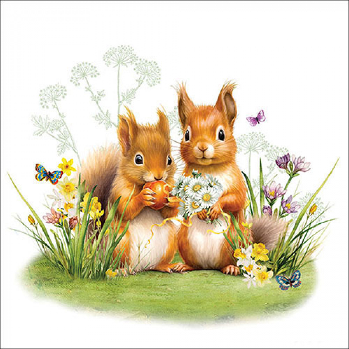 Lunch servet per stuk - Little squirrels Lunch servet per stuk - Little squirrels