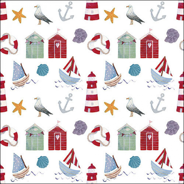 Lunch servet per stuk - Nautical items