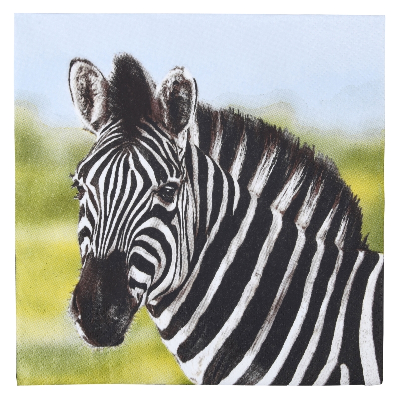 Lunch servet per stuk - Zebra