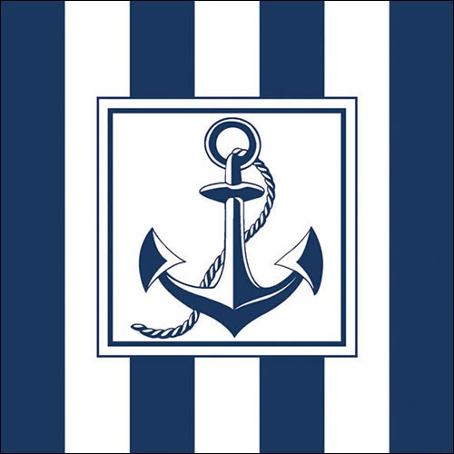 Lunch servet per stuk - Anchor Blue