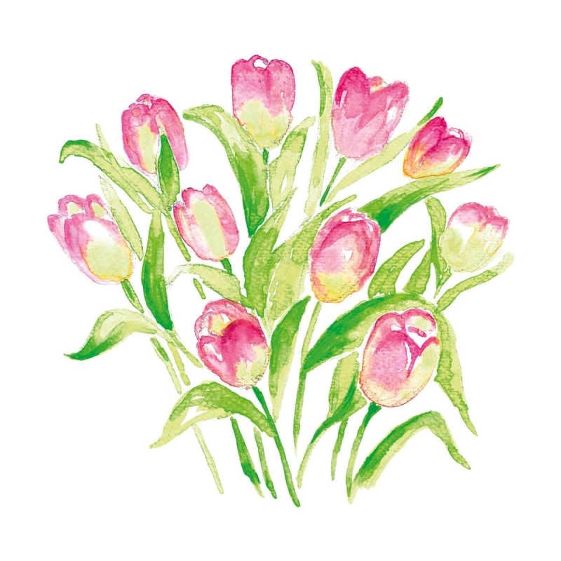 Lunch servet per stuk - Tulip Bouquet Lunch servet per stuk - Tulip Bouquet