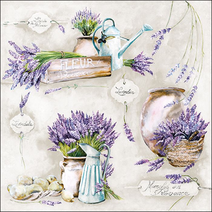 Lunch Servet per stuk - Fleur De Provence Lunch Servet per stuk - Fleur De Provence